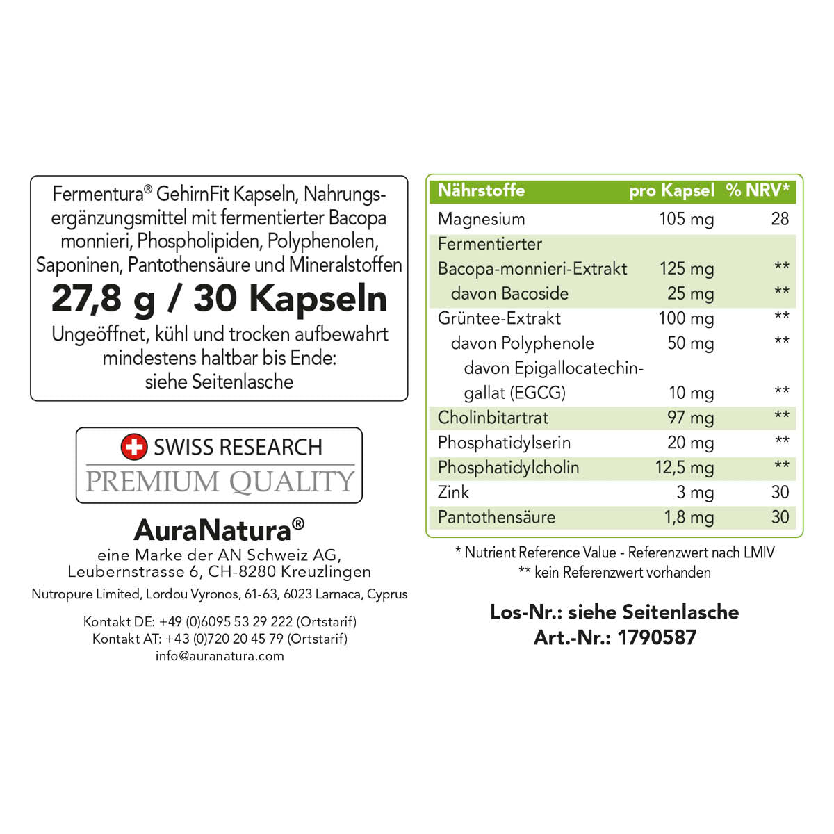 Produktbild von Fermentura® GehirnFit