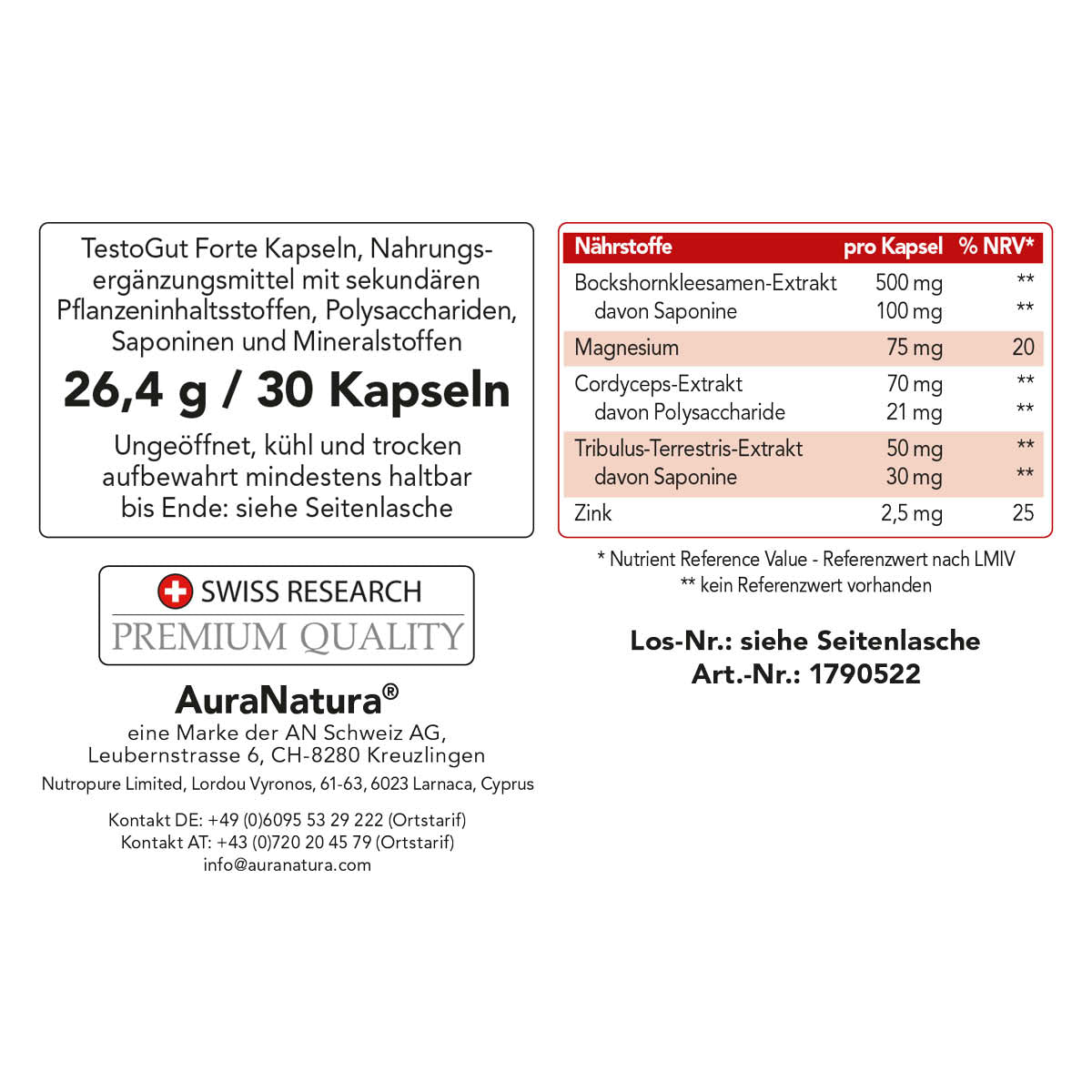 Produktbild von TestoGut Forte