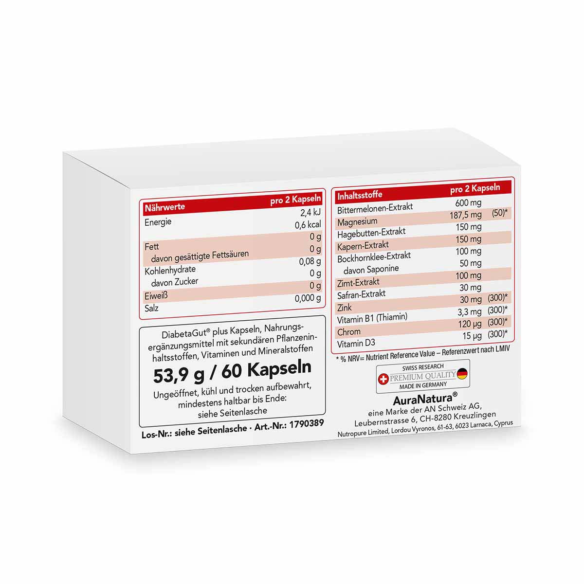 Produktbild von DiabetaGut plus
